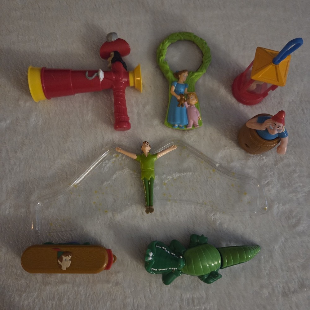 Vintage McDonald's Disney Peter Pan Captain Hook Lot Of 7